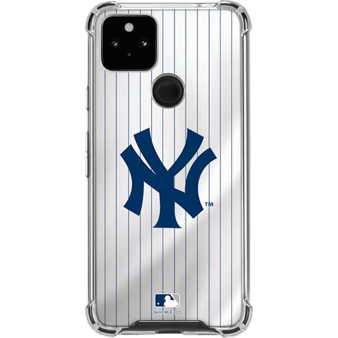 MLB New York Yankees Home Jersey Google Pixel 5a 5G Clear Case